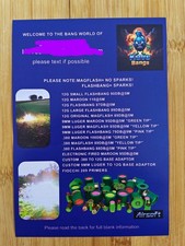 Blank,Magflash,Trmr,Airsoft ,Impact,Bfg,FlashBang,(INFORMATION CARD ONLY)