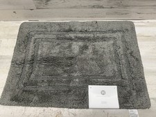 Hotel Collection 100 Cotton Reversible Bath Rug, 18" x 25  - Smoke Grey New  