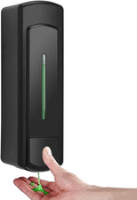 Manual Wall Mounted Single Soap Dispenser, 11.8Oz/350Ml Black Plastic