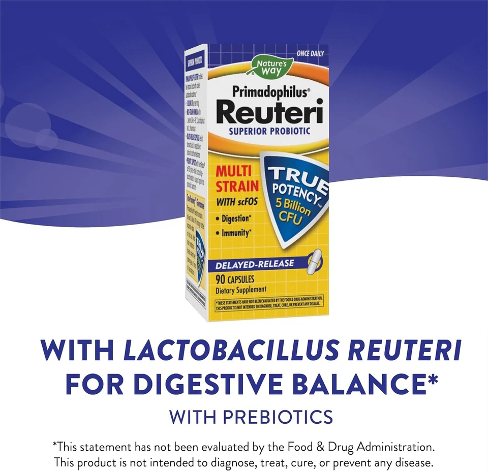 Nature's Way Primadophilus Reuteri Probiótico, Apoya Digestivo e Inmune...  Foto 3 de 4