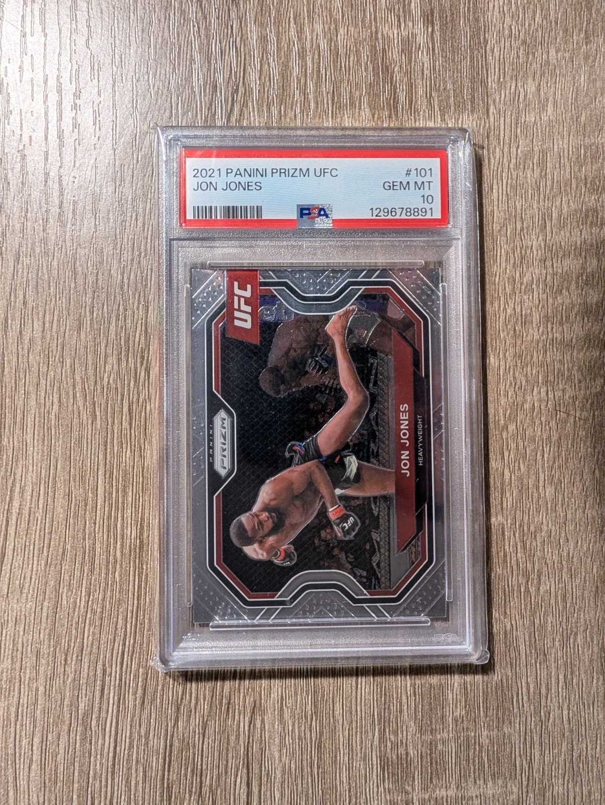 Jon Jones PSA 10 - 2021 Panini Prizm UFC - Silver Prizm