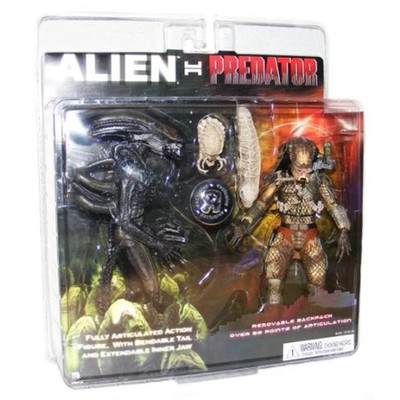 NECA ALIEN VS PREDATOR AVP PVC Actionfigur 9'' & 7'' Big Chap Puppe (2er-Pack Set)