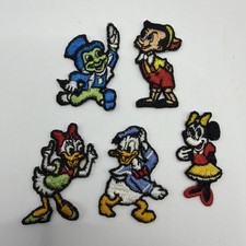 70s Disney Patch Applique Lot- Minnie Donald Daisy Pinocchio Jiminy Unused