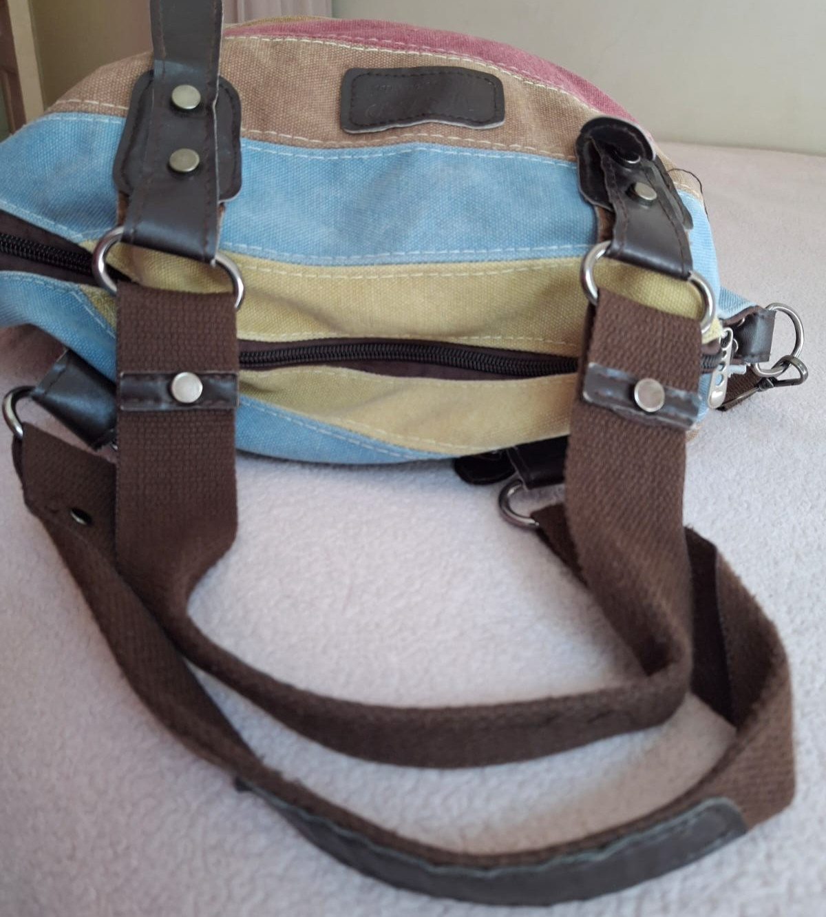 MSLD Canvas Patchwork Shoulder Bag Large Capacity… - image 12