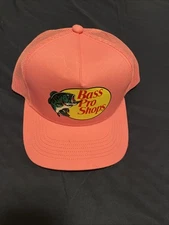 Bass Pro Shops Mesh Trucker Gone Fishing Hat Snapback - pink  (74747) New