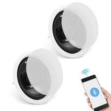 2PCS 6.5'' Bluetooth Ceiling Speakers 150W Flush Mount in-Wall Speaker