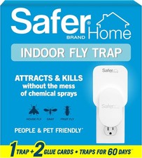 Safer Home Indoor Fly Trap SH502 Fruit Gnat Trap w Glue Cards