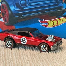 Hot Wheels Redlines 1970 Boss Hoss Red With Black Roof