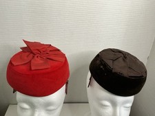 betmar red and brown Pillbox Women Hats