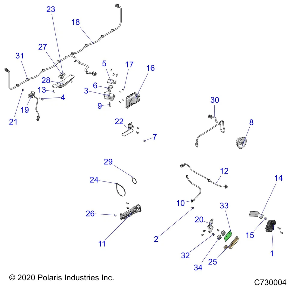 Polaris Air Temperature Gauge Sensor, Genuine OEM Part 2410443, Qty 1 - Image 2 of 2