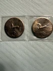 2x 1 oz .999+ Fine Silver Rounds – Roman/Horse / Private Mint – 1981