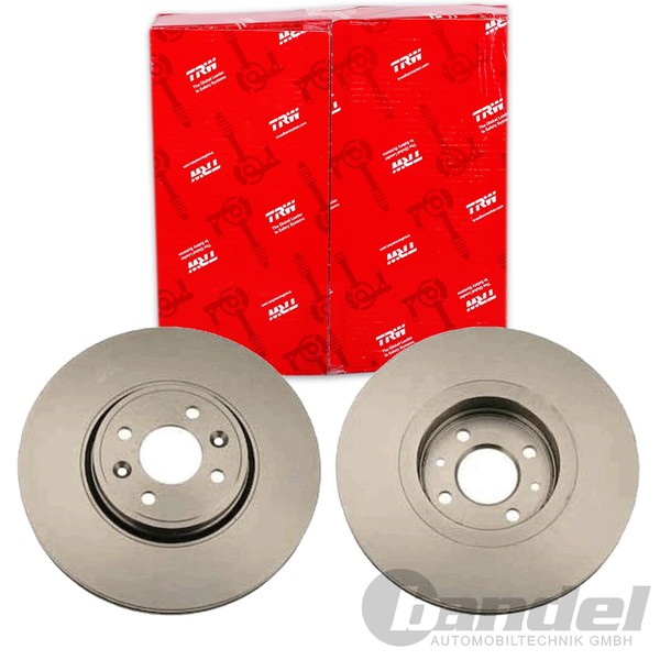 2X Trw Bremsscheiben 300Mm BelÜFtet Vorne Passend FÜR Renault Grand ScÉNic |-image