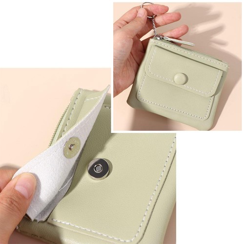Credit Card Bank card Coin Pocket Short Wallet Clutch Bag Coin Purse Keychain - Picture 2 of 12