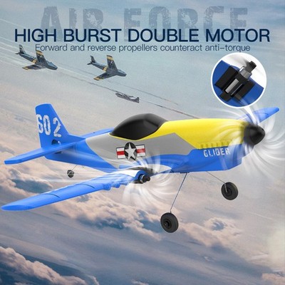  3Channel P51 Remote Control 2.4Ghz 6Axis Stabilizer Airplane Toy w/ 2Batteries