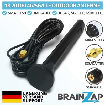 3G/4G/LTE 5G Outdoor Antenne 18 dbi SMA/TS9 Router Speedport Fritzbox Magentisch