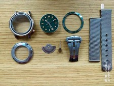 DIY SET for OMega 8200 8215 42MM watch case dial hands Rubber strap