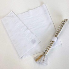 7894 Japanese Kimono Accessory Vintage Obiage and Obijime 2-piece Set Silk