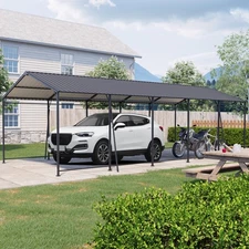 13'x26' Large Garage Metal Carport Multi-purpose Carport Backyard for Car Truck