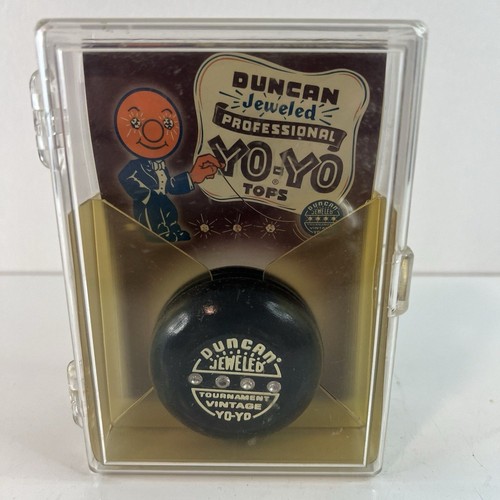 NUOVO VINTAGE Duncan Vintage Jeweled Replica Torneo Yo-Yo Legno con Custodia in Plastica - Foto 2 di 9