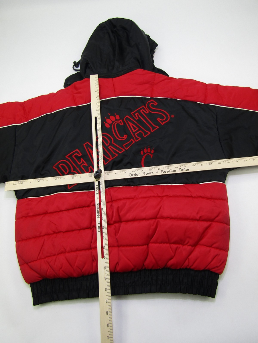 VTG Cincinnati Bearcats Winter Jacket Mens Medium Pro Player Full