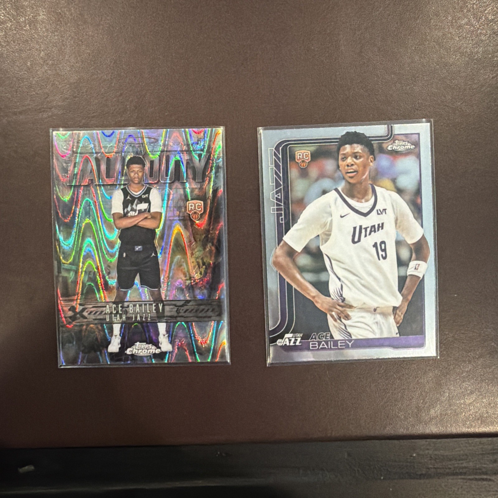 2025-26 Topps Chrome Ace Bailey Ray Wave RC Ball of Duty Refractor+ Chrome base!