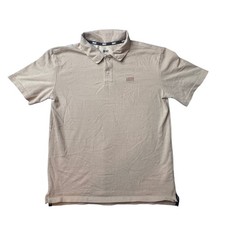 DKNY Polo Shirt Boys L 14/16 Tan P0274DB8 Short Sleeve Pique Knit Logo