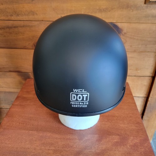 Medio casco de motocicleta WCL Beanie Skull - aprobado por el DOT - TALLA S - Modelo # TN888 - Imagen 6 de 10