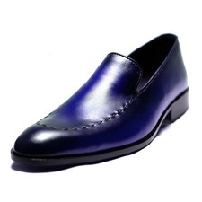 Handmade Casual Real Leather SlipOn Formal Christmas Party Dress Shoes For Men