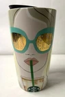 Starbucks Los Angeles LA Girl Sunglasses Ceramic Coffee Travel Mug 12 OZ