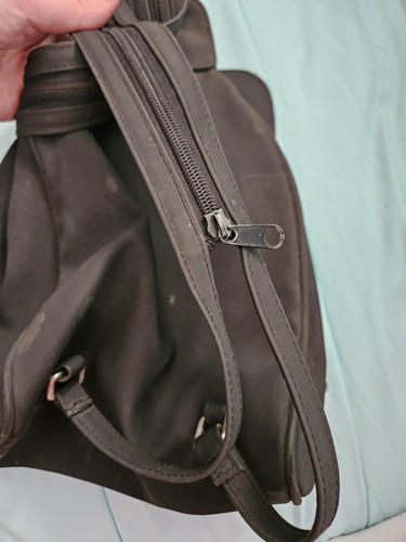 Vintage Sling Backpack Crossbody Purse With Built In Wallet Black - Picture 4 of 5