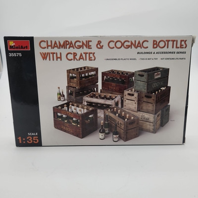 Miniart #35575 Scale 1/35 Champagne Bottles With  Crates
