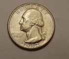 1932 WASHINGTON QUARTER.    XF-AU CONDITION.