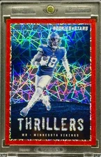 JUSTIN JEFFERSON RARE RED LAZER  REFRACTOR INVESTMENT CARD VIKINGS MINT