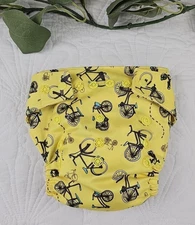Grovia Hybrid Shell + 1 Liner Yellow Print Waterproof Adjustable OS Cloth Liner