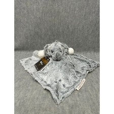 NuNu Blankets  Beyond Elephant Security Blanket Gray Plush Faux Fur Lovey NWT