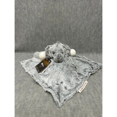 NuNu Blankets & Beyond Elephant Security Blanket Gray Plush Faux Fur Lovey NWT