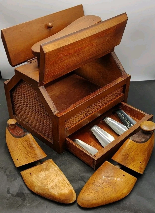 Original Vintage Shoe Shoe Shine Boxes for sale | eBay