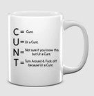Funny Rude Offensive Swear Word Ceramic Mug 11oz | Sarcastic Adult Gag Gift Cup