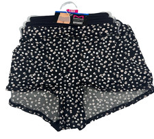 MAIDENFORM Womens 3 Pack Luxe Boyshort Panties 2 Black Solid/1 Print Size XL/8