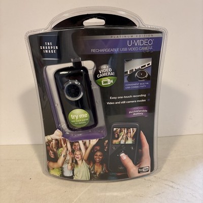 Sharper Image U-Video Rechargeable USB Video Camera Point & Shoot Camcorder -NEW