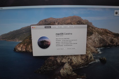 Apple iMac A1418 21.5 2014 Intel I5-4260U 1.4 GHz/8GB Ram/250gb SSD 650 - Picture 2 of 14