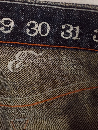 Earnest Sewn Jeans Womens 28 Blue Della OG Straight Dark Wash Low Rise Whiskered - Picture 8 of 15