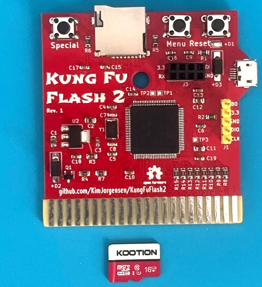 Commodore 64 /128 Cartuccia Kung Fu flash 2 + Micro SD con + 80 MILA GIOCHI - Immagine 2 di 4