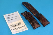 OFFICINE PANERAI KROKO LEDER ARMBAND Braun! FÜR Faltschließe! DEFEKT!