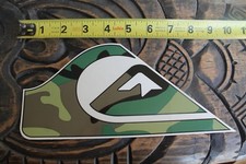 QUIKSILVER Surfboards Camo Army Green Wave Mountain Logo Big Surfing STICKER
