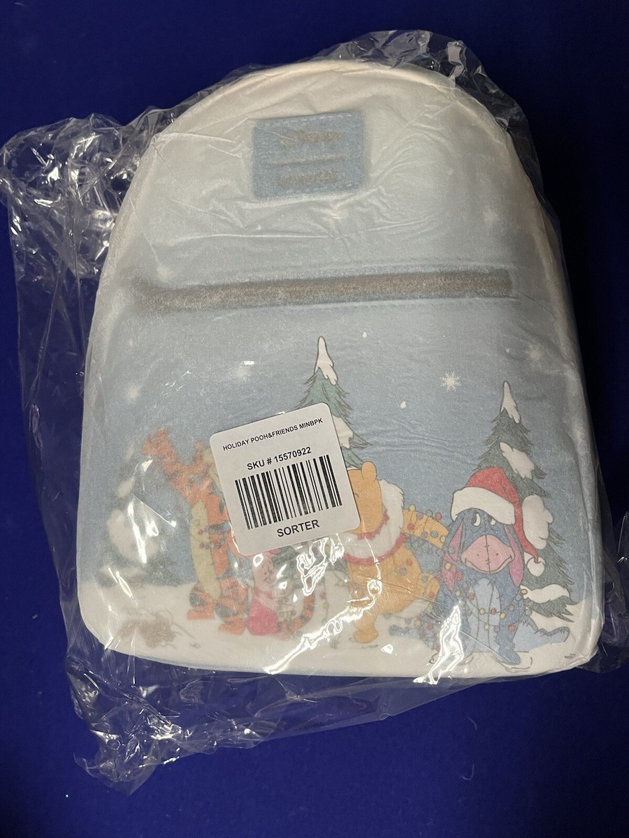 Disney Loungefly Winnie the Pooh & Friends Christmas Holiday AOP Mini Backpack Loungefly Disney Winnie The Pooh Friends Holiday Christmas  main image 3