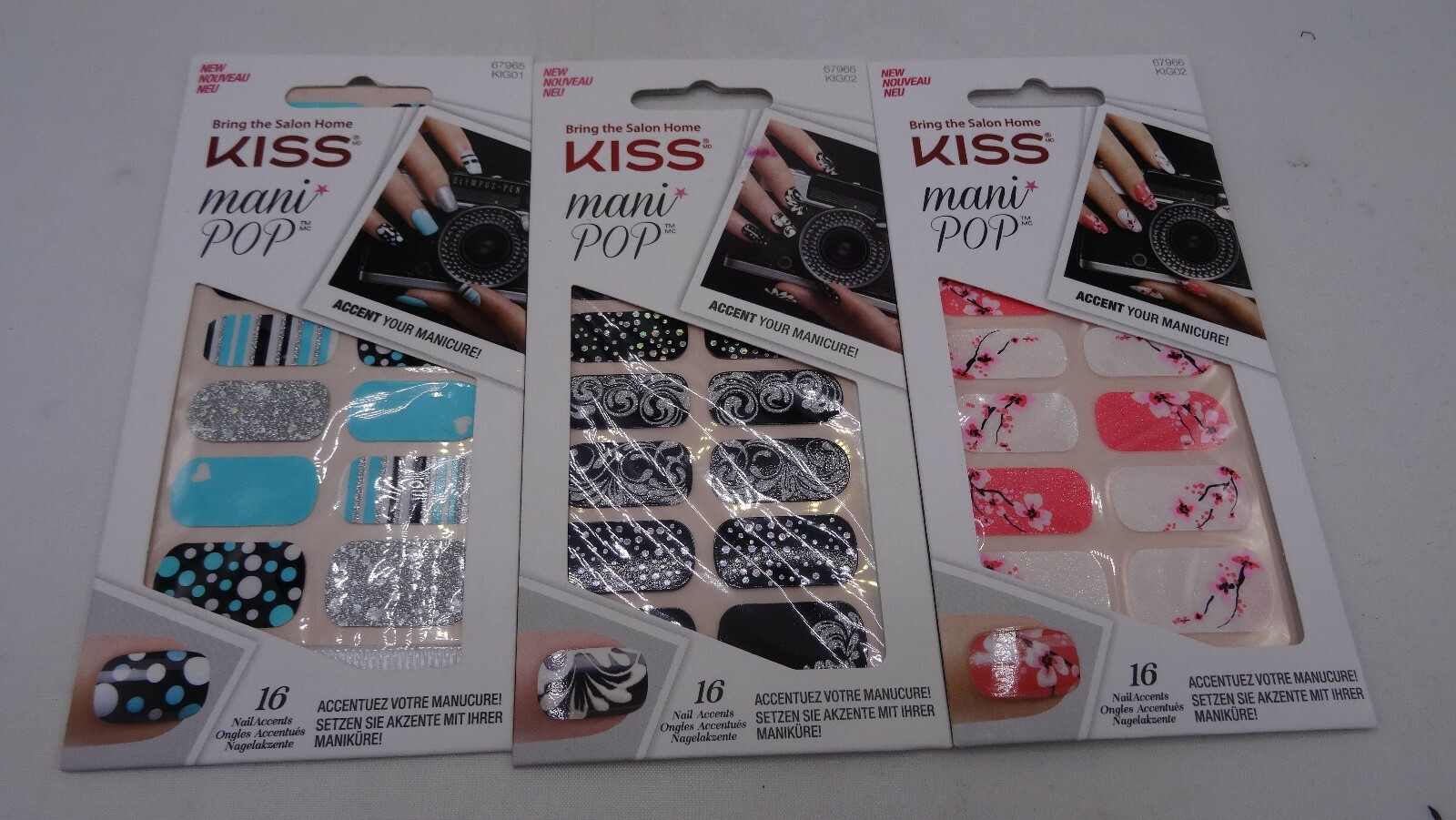 Kiss Mani Pop Nail Stick на полосках для ногтей НАБОР из 3ШТ 5290₽