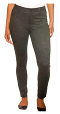 NWoT DKNY Women's Ponte Pull On Casual Pants Mid-Rise Gray Size L 70 4HL339