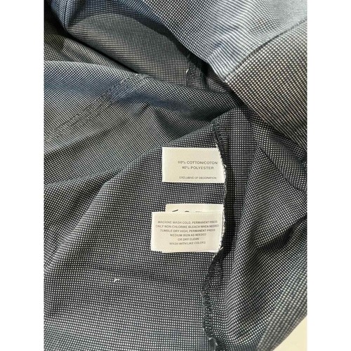 Cutter & Buck Men's L Long Sleeve Button Up Dress Shirt Black Micro Check New - Picture 7 of 7
