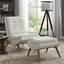 modway ramp fabric upholstered lounge and ottoman 2-piece set in sand